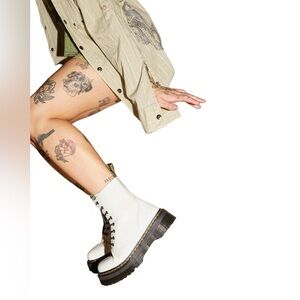 Dr. Marten Jadon Boot Smooth Leather Platform White